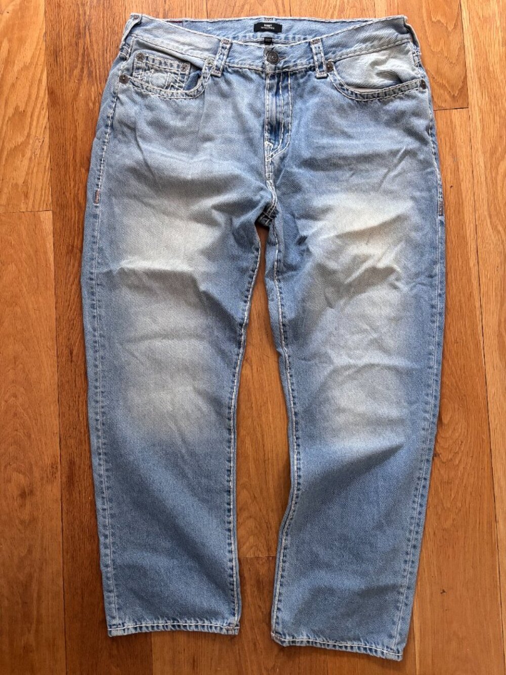 True Religion Mens Bobby Relaxed Baggy Jeans 38